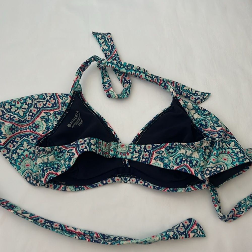 Athleta Monaco Bra Cup Wrap Wired Bikini Swim Top 34 B/C Beach Swim Paddle - Picture 6 of 8